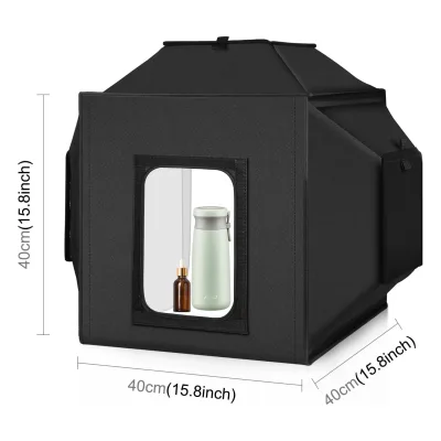 Boîte à lumière pliable 40 cm, 4 fonds colorés – image 2