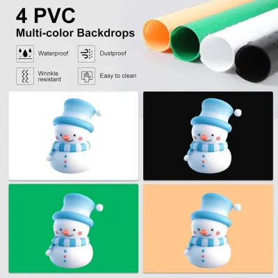 Boîte à lumière pliable 40 cm, 4 fonds colorés – image 3