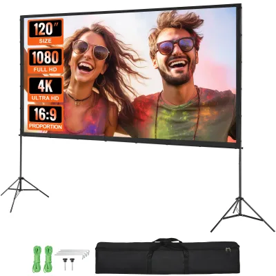 Écran de projection sur pied portable 16:9