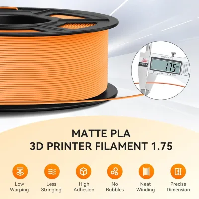 Filament PLA mat 1,75 mm, lot de 5 rouleaux – image 2