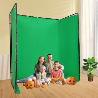 Fond vert photo 4 × 2,4 m avec support au sol
