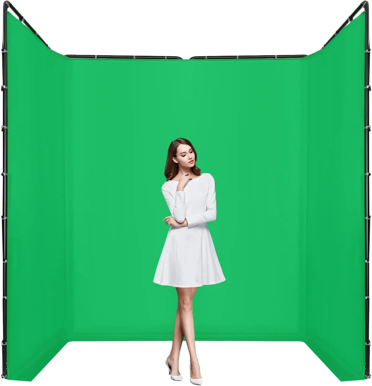 Fond vert pliable avec support et sac