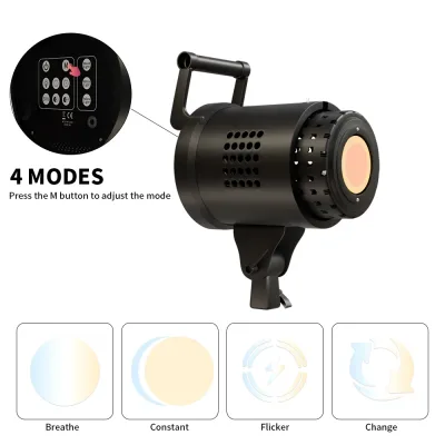 Kit d'éclairage photo COB avec trépied de 2 m – image 2