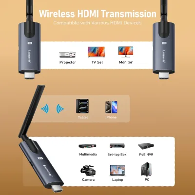 Kit HDMI sans fil émetteur et récepteur 200 m – image 3