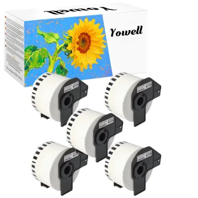 Lot de 5 rouleaux d'étiquettes 54 mm × 30,48 m