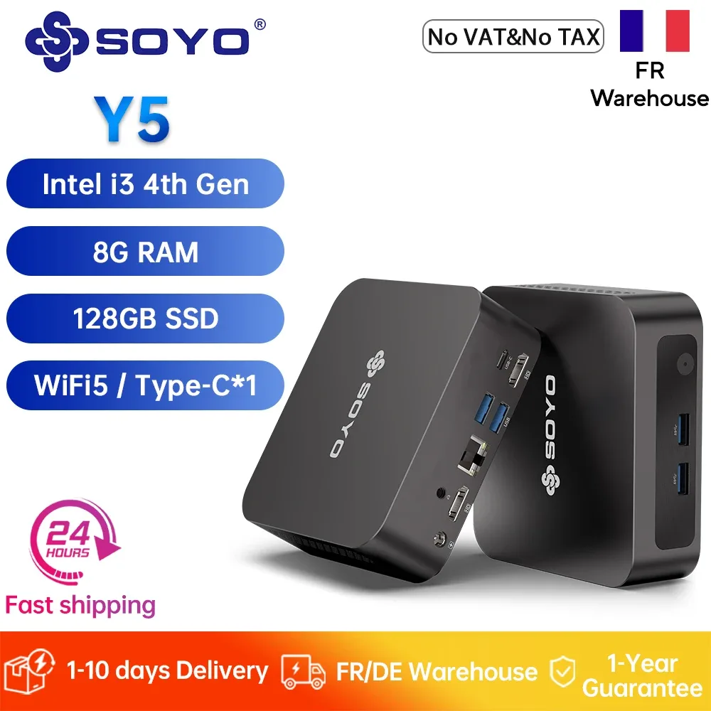 Mini PC de bureau 8 Go de RAM et SSD 128 Go