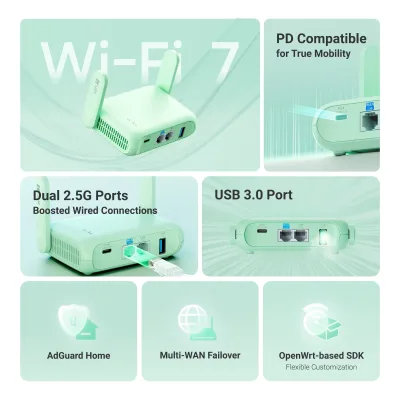 Routeur Wi-Fi 7 de voyage double bande – image 2