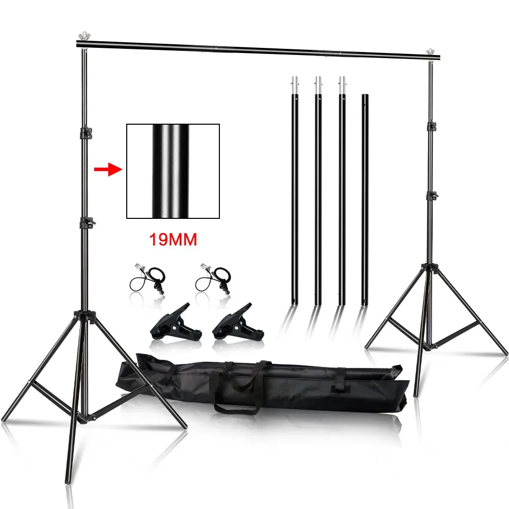 Support de fond photo en aluminium avec sac